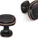 HESTIA HARDWARE 10 Pack Square Brushed Bronze Cabinet Knobs and Kitchen Hardware for Cabinets | Vintage Drawer Knobs, Dresser Knob, Oil Rubbed Bronze Hardware (Z20.10.O)