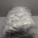 ORINOVA White and Gray Furry Carpet for Bedroom Fuzzy Faux Sheepskin Washable Fur Area Rugs for Living Room Rug 4x6 Rectangle Nursery Rug (White With Grey Tips)