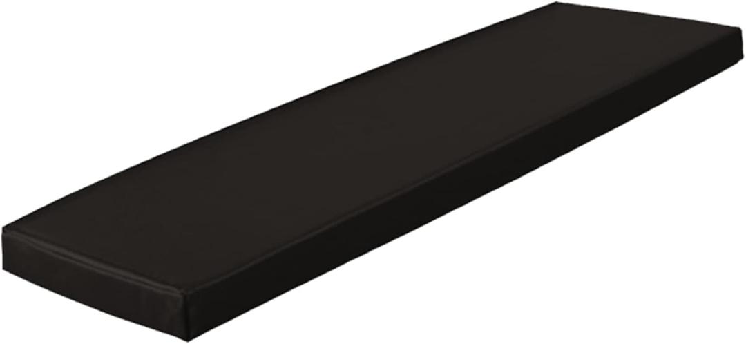 Waterproof PU Leather Seat Cushion Non-Slip Garden Long Bench Cushion Pad Mat 2 Inch Thick Seat Pad for Indoor Outdoor Patio Furniture Swing Chair,47x11.8x2in,Black