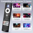 Only for Voice Replacement Hisense-TV-Remote-Control, for Hisense-Google-Smart-TV-4K LED QLED UHD ULED