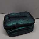 PU Leather Nail Polish Organizer, Double Layer Nail Polish Storage Holds 30 Bottles (15ml/0.5fl.oz) & Nail Lamp, Portable Nail Bag Organizer Case for Nail Tech Travel & Manicure Kit (Green)