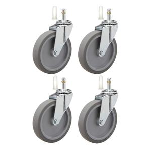 4" Caster Replacement for Rubbermaid Utility Carts | Set of 4 | Fits Series 4000, 3355-88, 3424-88