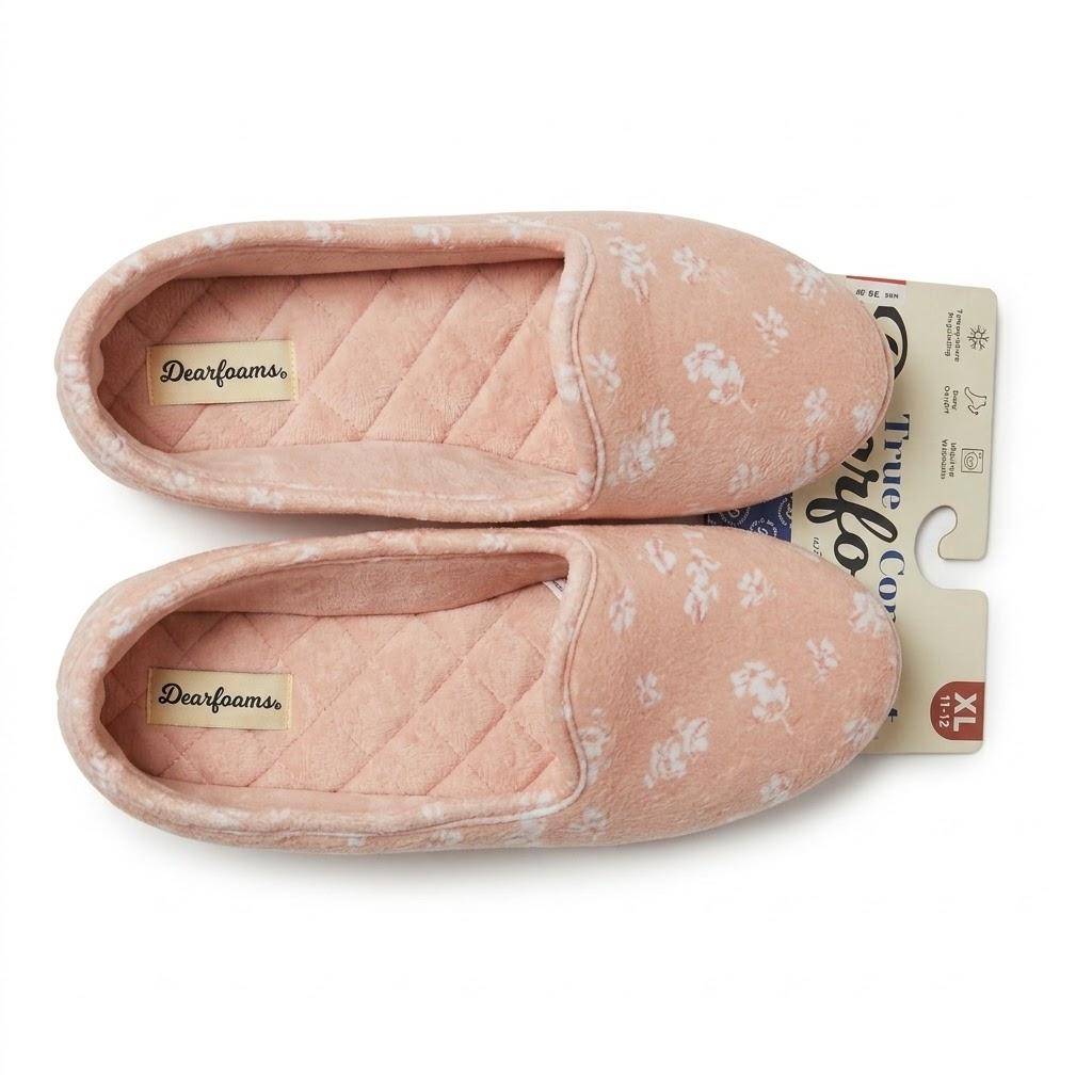 Dearfoam True Comfort, XL 11-12, Pink Floral 
