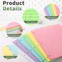 504 Sheets Loose Leaf Binder Paper, 6-Color Wide Ruled Lined Papers, 8 x 10.5, 3-Hole Punched Notebook Paper Writing Papers for School Office