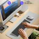 seenda Bluetooth Keyboard and Mouse Combo for Mac, SKM64-2 Rechargeable Silent Wireless Keyboard Mouse Compact Slim, 3 Multi-Device Connection, Compatible for Mac MacBook Pro/Air iPad, Black Silver