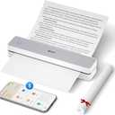 iDPRT Portable Thermal Printer, MT610 Pro Wireless for Travel, 300DPI Bluetooth Inkless Printer Support 8.5" X 11" US Letter& A4&A5 Thermal Paper for Home, Compatible with iOS, Android, Laptop, White