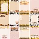 12 Pieces Empowering Sticky Note Pads 3" x 4" Motivational Educator Sticky Notes Inspirational Self Stick Note Pad Funny Sticky Notepad Appreciation Gifts for Teacher Office Student (Leopard)