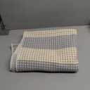 OJIA Front Door Mats Outdoor 24"x36" Machine Washable Indoor Outdoor Rugs Doormat Cotton Woven Entry Rug Striped Small Area Rugs for Front Porch/Bathroom/Farmhouse/Home Entrance (Blue/White/Tan)