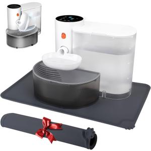 Smart Pet Water Fountain,Filterless Cat Water Fountain No Filter,3L/102oz Ultra Silent Cat Fountain, Separation Design(Includes A Silicone Food Mat)