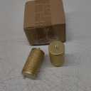 Decorative Curtain Rod Finials, Polyresin Gold Knurled Design Finials, Set of 2, Compatible with 1 inch Diameter Curtain Rod, Standalone Finial Pair