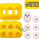 ArtCreativity Matching Eggs Toy for Toddlers 1-3  Educational Egg Toys with Squeaking Effect  Color Sorting, Teaches Emotions, Shapes & Colors  Fun Learning Toys  Carton of 6 Matching Eggs