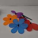 4pcs Flower Pinwheels Wind Spinner 11.8 inch Lawn Pinwheel Colorful Garden Windmill for Garden, Party, Outdoor, Yard Decor