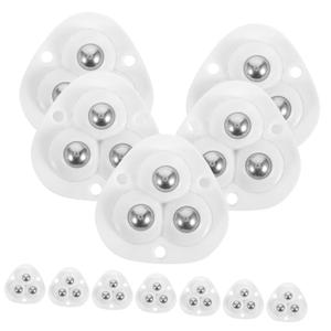 Cabilock 12Pcs Small Adhesive Caster Wheels Swivel Mini Casters for Storage Boxes Trash Cans Easy Installation Smooth Silent Movement Practical Home Hardware