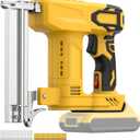 18 Gauge Cordless Brad Nailer for Dewalt 20V Battery (No Battery), 2-in-1 Battery Powered Nail Gun/Staple Gun with 2000 Nails for Wood Carpentry, DIY & Home Improvement
