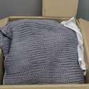 L'AGRATY Knitted Weighted Blanket - 60"x80" 15lbs Cooling Chunky Knit Heavy Blanket for Adults Braided Crochet Throw Thick Cable Yarn Knit Decorative No Beads Evenly Weighted Machine Washable (26-magmatic Gray)