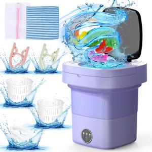 Portable Washing Machine with Upgraded 11L Capacity and Foldable Design, 3 Modes Mini Washing Machine for Deep Cleaning Underwear, Baby Clothes. Ideal for Use in RVs, Apartments, Dorms and Hotels Portable Washing Machine with Upgraded 11L Capacity and Foldable Design, 3 Modes Mini Washing Machine for Deep Cleaning Underwear, Baby Clothes. Ideal for Use in RVs, Apartments, Dorms and Hotels