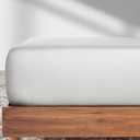 California Design Den 100% Cotton Twin XL Fitted Sheet Only - No Pop-Off Elastic, Soft Sateen Weave, Durable Twin XL Fitted Sheet Cotton - Eggshell-Ivory