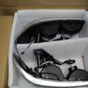 LED DRL Headlight, Headlights Replacement Compatible with 1999 2000 2001 2002 2003 2004 2005 2006 2007 GMC Sierra, Fit 1999-2006 GMC Yukon Headlamp Assembly Kit Chrome Housing Clear Reflector