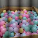 Amazon Basics BPA-Free Ball Pit Balls with Storage Bag, Crush-Proof Plastic for Toddlers Kids 12+ Months Play, 6 Pastel Colors, 1000 Count
