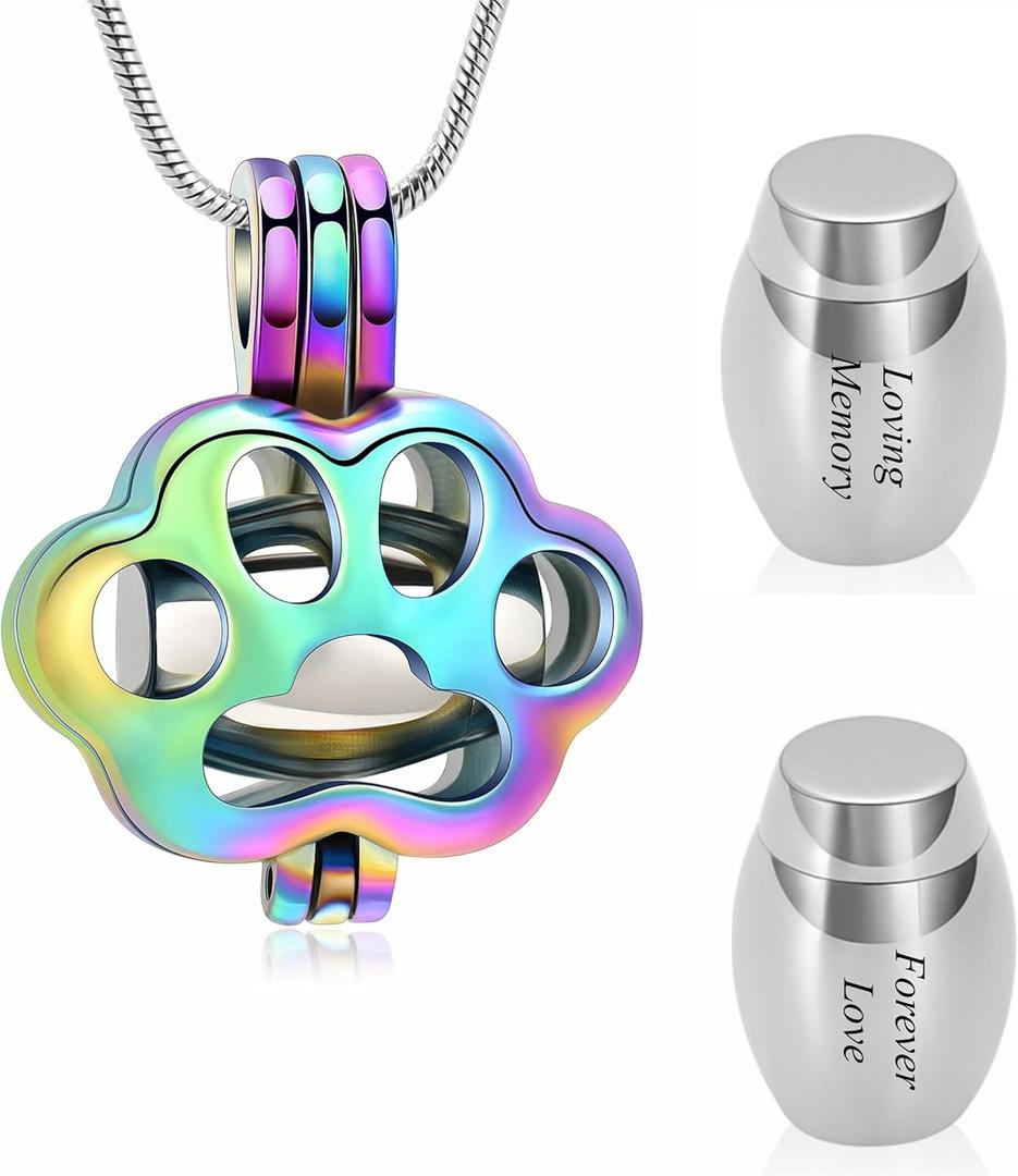 Pet Cremation Jewelry for Ashes Paw Memorial Locket Urn Necklace Keepsake Cremation Jewelry for Dog/Cat (Customize) Pet Cremation Jewelry for Ashes Paw Memorial Locket Urn Necklace Keepsake Cremation Jewelry for Dog/Cat (Customize)