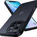Shockproof for iPhone 16 Pro Case, [Full Camera Protection] [Military-Grade Drop Protection] Protective Anti-Yellow Slim Translucent Skin-Friendly for iPhone 16 Pro Phone Case, Black