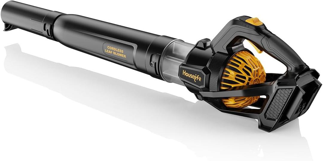 600 CFM Cordless Leaf Blower Compatible with DEWALT 20V MAX Battery (Tool Only), 150 MPH Ultra Lightweight Battery Powered Leaf Blowers, 3-Speed Turbo Handheld Blower for Lawn Yard Patio Driveway Snow (Yellow)