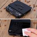 Coffee Scale with Auto Timing, Mini Rechargeable Espresso Scale with Timer, 2kg/0.1g High Precision Scale for Espresso and Pour-Over Coffee with Brewing Assist Modes