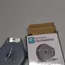 Retractable Clothesline - Portable Heavy Duty Indoor and Outdoor Washing Line - 45 Feet PVC Retracting Clothes Line with Wall Mount Hang The Wet Dry Clothing Laundry - Easy Installation (Grey)