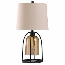 StyleCraft Malvern Industrial Table Lamp - Amber / Black