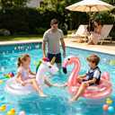 2 Pack Inflatable Unicorn Flamingo Pool Floats for Kids, Toddler Pool Float Fun Swimming Toys Party Decorations Pool Float for Kids Boys Girls,Summer Beach Water Toys
