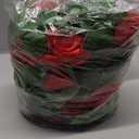 2 Pack (16FT) Artificial Rose Vine Fake Flowers Garland Hanging Silk Rose Ivy Plants Vine for Mother's Day Wedding Arch Party Garden Wall Aesthetic Art Dcor (Red)