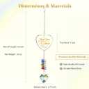 Thank You Gift for Women, Appreciation Gift for Friend, Mom, Teacher, Coworker, Rainbow Window Hanging Decor, Heart Prism Window Hanging Ornament for Home Dcor, Car Rearview & Office