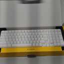 HUO JI E-Yooso Creamy Mechanical Keyboard Wired, Hot Swappable, Pre-lubed Linear Switches, Gasket Structure with Sound Dampening Foam, RGB Backlit, 99 Keys Custom Gaming Keyboard for PC/Mac,White