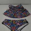 SOLY HUX Women's Plus Size Tankini Swimsuits Floral Print Swim Dress and Bikini Bottom Two Piece Bathing Suit 1XL