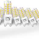 G9 LED Bulb Dimmable 5W 4000K Natural White, Replace G9 40W Halogen Equivalent, AC120V G9 Bipin Base LED Bulbs for Chandelier Pendant Light, 0-100% Dimmable, No Flicker, 400LM(6pack)