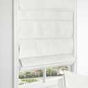 Blackout No Drill Roman Shades, 29" W x 64" H, Off White | Cordless Roman Shades for Indoor Windows, Thermal Insulated Room Darkening Fabric Blinds for Bedroom & Living Room