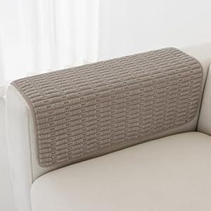 Foxdecor Couch Arm Covers Sofa Arm Covers, Arm Chair Covers Set of 2, Arm Rest Cover for Sofa, Armchair Slipcovers Couch Protector (Brown 18x28 inch)