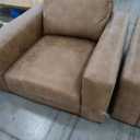 Telora Caramel Chair and 
Emerald Home Furnishings LakeView Presley Sofa - Brown