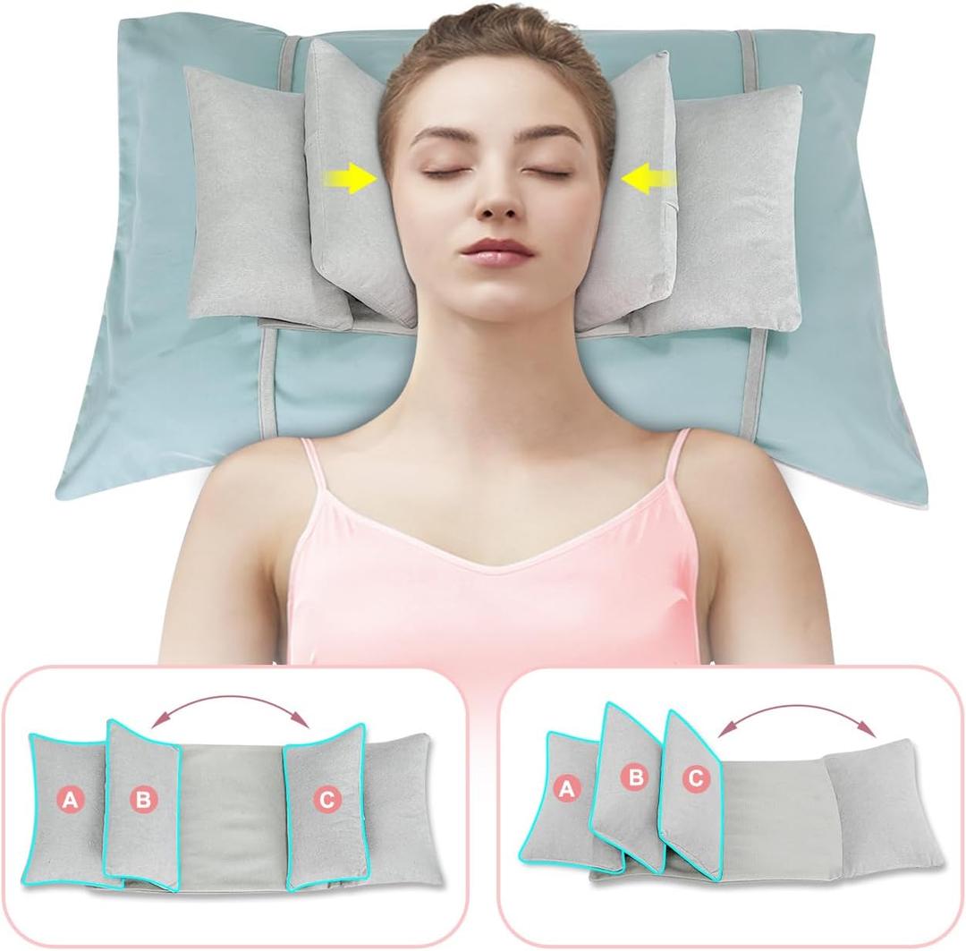 Anti Aging Pillow Beauty Anti Wrinkle for Face Sleeping Neck Stabilizer Back Sleep Trainer Post Face Surgery for Women Wrinkle Prevention Pillow Head Support Positioning Neck Upright Training
