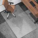 Blvornl Frosted Clear Chair Mat for High Pile Carpet and Hardwood Floor, 45"*53" Hard Material Chair Mat, Heavy Duty Computer Chair Mats for Rolling Chairs, Desk Floor Rug for Office and Home