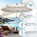 AreShark 7.5FT Outdoor Patio Umbrella with Wavy Trim (White)
Market Table Umbrellas w/ 6 Sturdy Ribs, Crank & Tilt, White Pole, Pool Umbrella with UV-Fade Resistant Fabric, Heavy Frame
