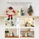 Cute Elephant Couple Sculpture Statue - 6.3" Resin Figurines Decor for Home Office Shelf - Anniversary Birthday Gift for Women Mom Wife Girlfriend - Lucky Good Luck Charm Ornament