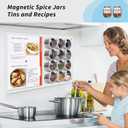 17.7" x 11.8" White Metal Magnetic Board - Magnet Bulletin Board to Display Magnetic Letters Numbers Animal, Poetry, Spice Jars, Notes, Photos, Suitable for Wall, Refrigerator, Cubicle, Cabinet