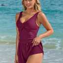 Charmo Romper Swimsuits for Women 2026 Tummy Control One Piece Swimsuit with Shorts Slimming Bathing Suit for Women (L)