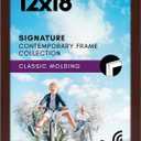 Americanflat 12x18 Poster Frame with Shatter-Resistant Glass - Signature Collection - Gallery-Style Frames Made of Engineered Wood - Photo Frame for Wall Display - Mahogany