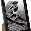 Giverny 4x6 Picture Frames, Black Photo Frames with Glass for Wall or Tabletop Display, Simple Design Glossy Finish Frame Perfect for Home Office Hotel, and Various Ceremonies Parties