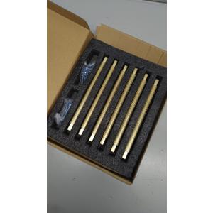 6 Pack 7.5 inch(192mm) Brushed Gold Cabinet Pulls Knurled Cabinet Handles Cupboard Handles Kitchen Cabinet Hardware for Cupboard Drawer Pulls