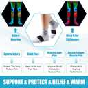 NEENCA Professional Compression Socks, Medical Athletic Ankle Socks for Injury Recovery & Pain Relief, Sports Protection, Circulation 1 Pair, 20-30 mmhg (Medium, White)