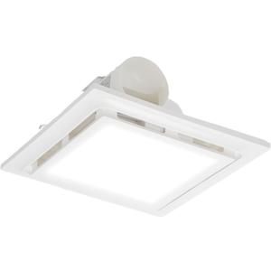 12" Bathroom Exhaust Fan with Light, 1.0 Sone Ultra Quiet Bathroom Vent Fan, 6000K 1200LM LED Light, used for Bath-room, Laundry, Shower