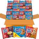 CHIPS AHOY! Cookies Variety Pack, Original Chocolate Chip, Chewy Chocolate Chip with Reese's Peanut Butter Cups & Chewy Hershey's Fudge Filled Soft Cookies, 50 Snack Packs (2 Cookies Per Pack), BBD 04/06/2026